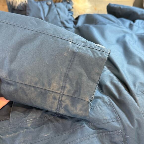 LL Bean Baxter State Parka Size XL Reg Goose Down Hooded Rugged Outdoor Blue - Picture 12 of 16